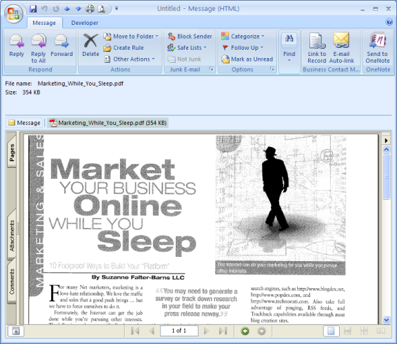 adobe pdf preview handler outlook 2007 download