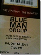 Blue Man Group show in Las Vegas